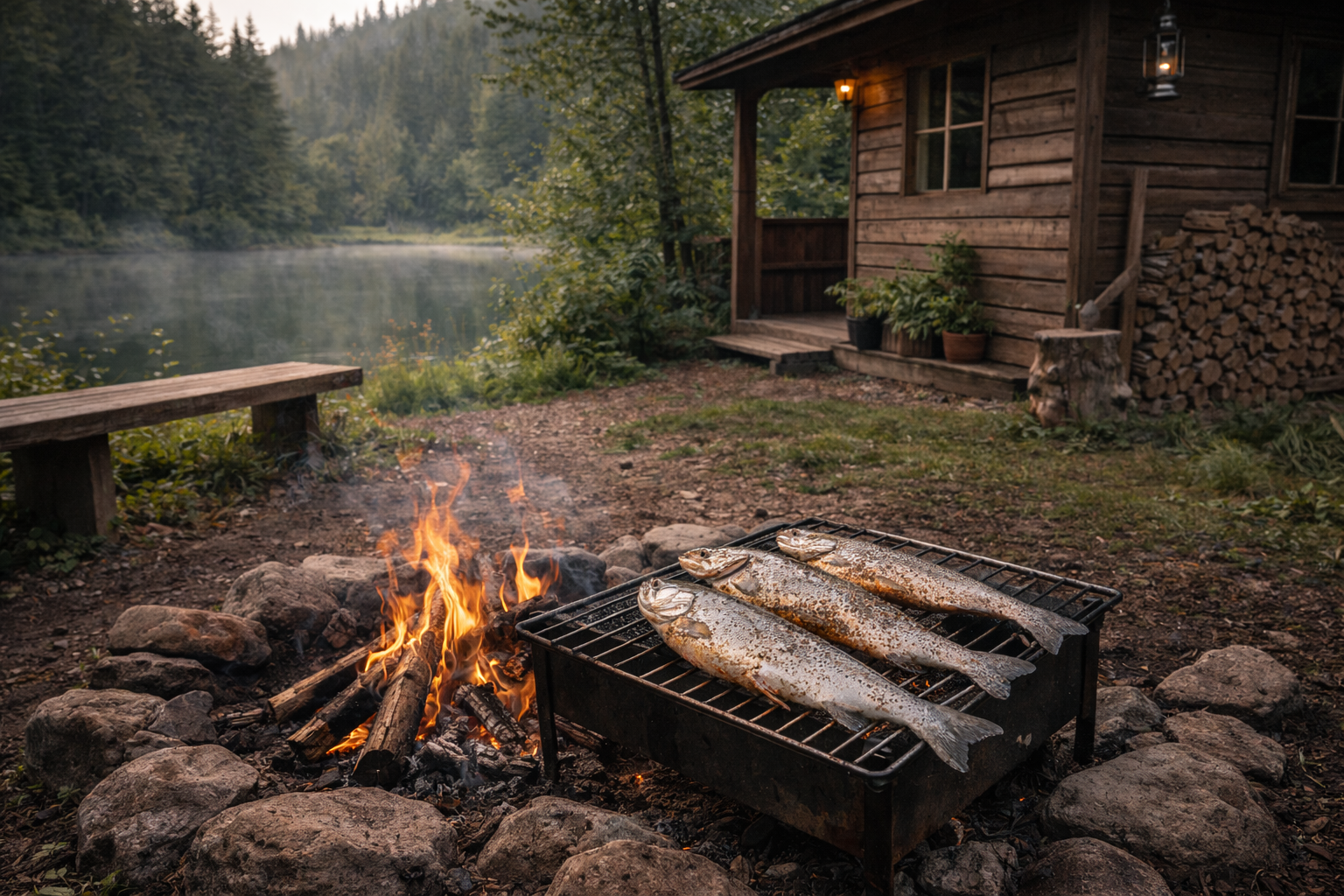 Gemütliches Grillen am See